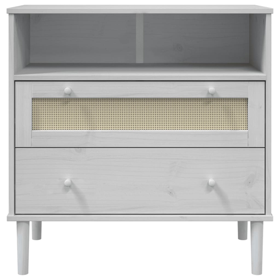 Fenland Wooden Storage Cabinet With 2 Drawers In White