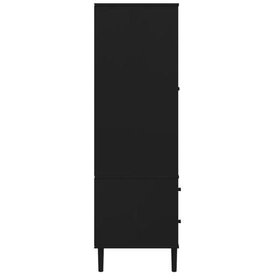 Fenland Wooden Wardrobe With 2 Door 2 Drawer In Black