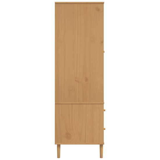 Fenland Wooden Wardrobe With 2 Door 2 Drawer In Brown