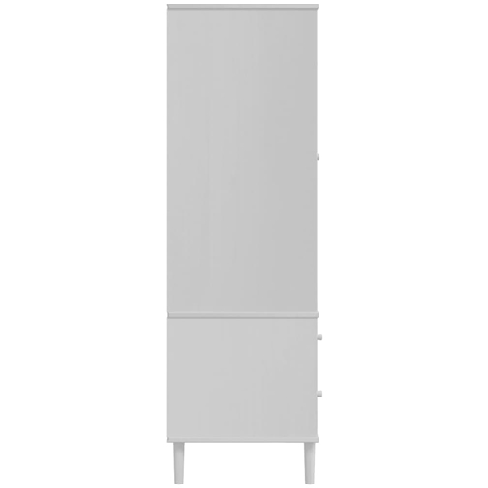 Fenland Wooden Wardrobe With 2 Door 2 Drawer In White