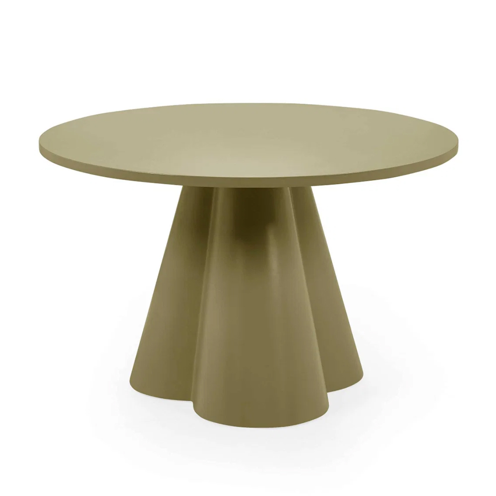 Fenlora Round Wooden Dining Table in Green