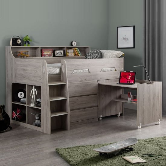 childrens mid sleeper beds with storage