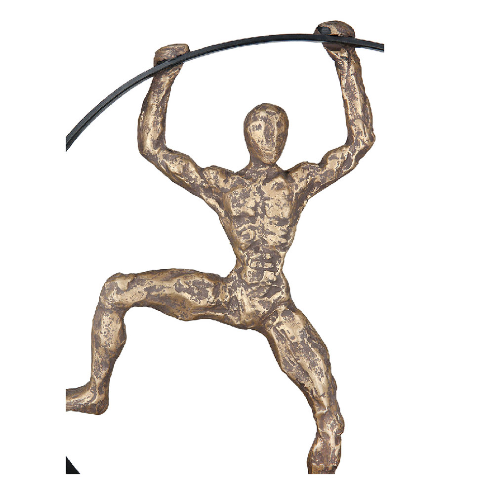 Fenvio Aluminum Round Pose Sculpture in Bronze