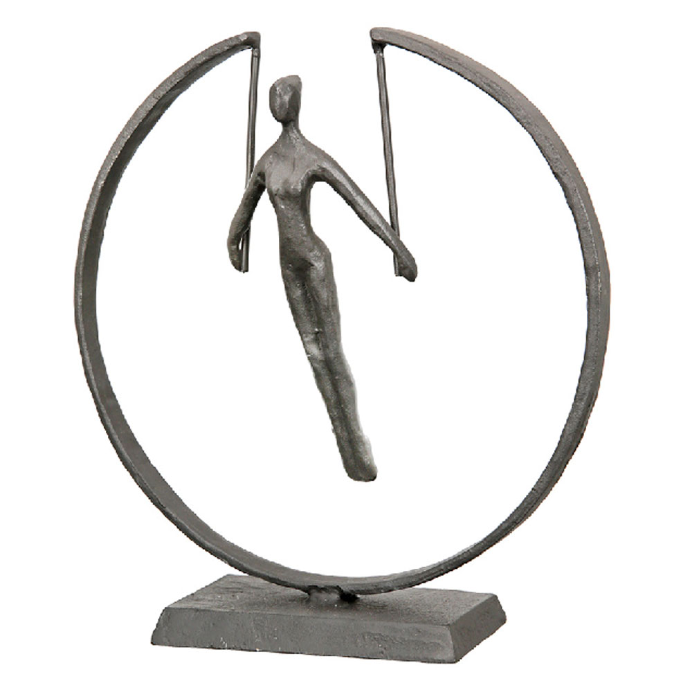 Fenvio Iron Gymnast Sculpture in Brown