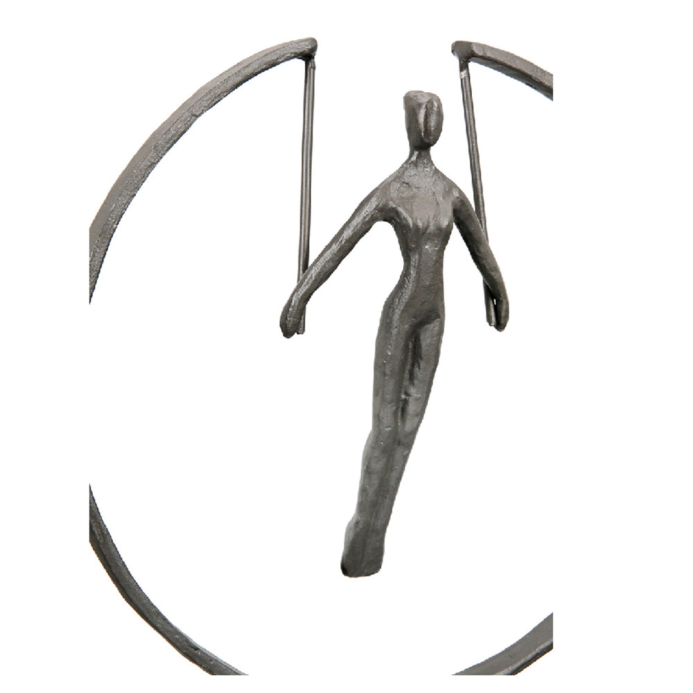 Fenvio Iron Gymnast Sculpture in Brown