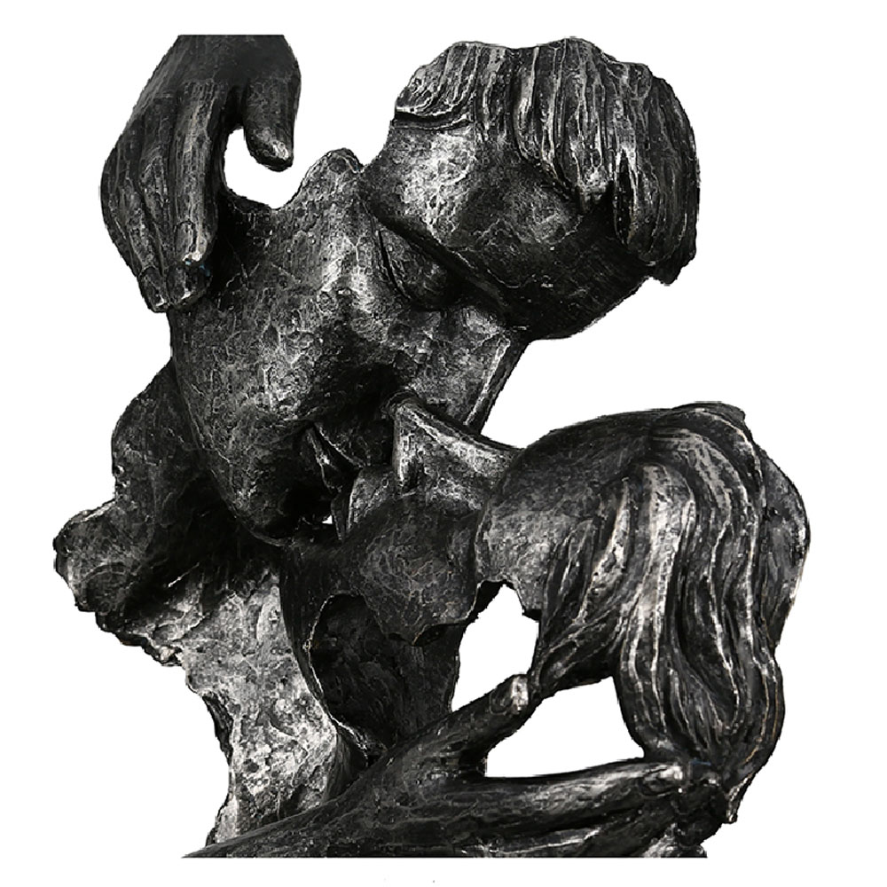 Fenvio Poly Couple Addiction Sculpture in Black and Anthracite