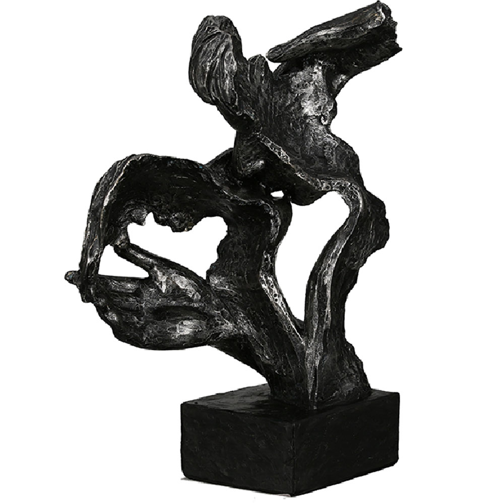 Fenvio Poly Couple Addiction Sculpture in Black and Anthracite