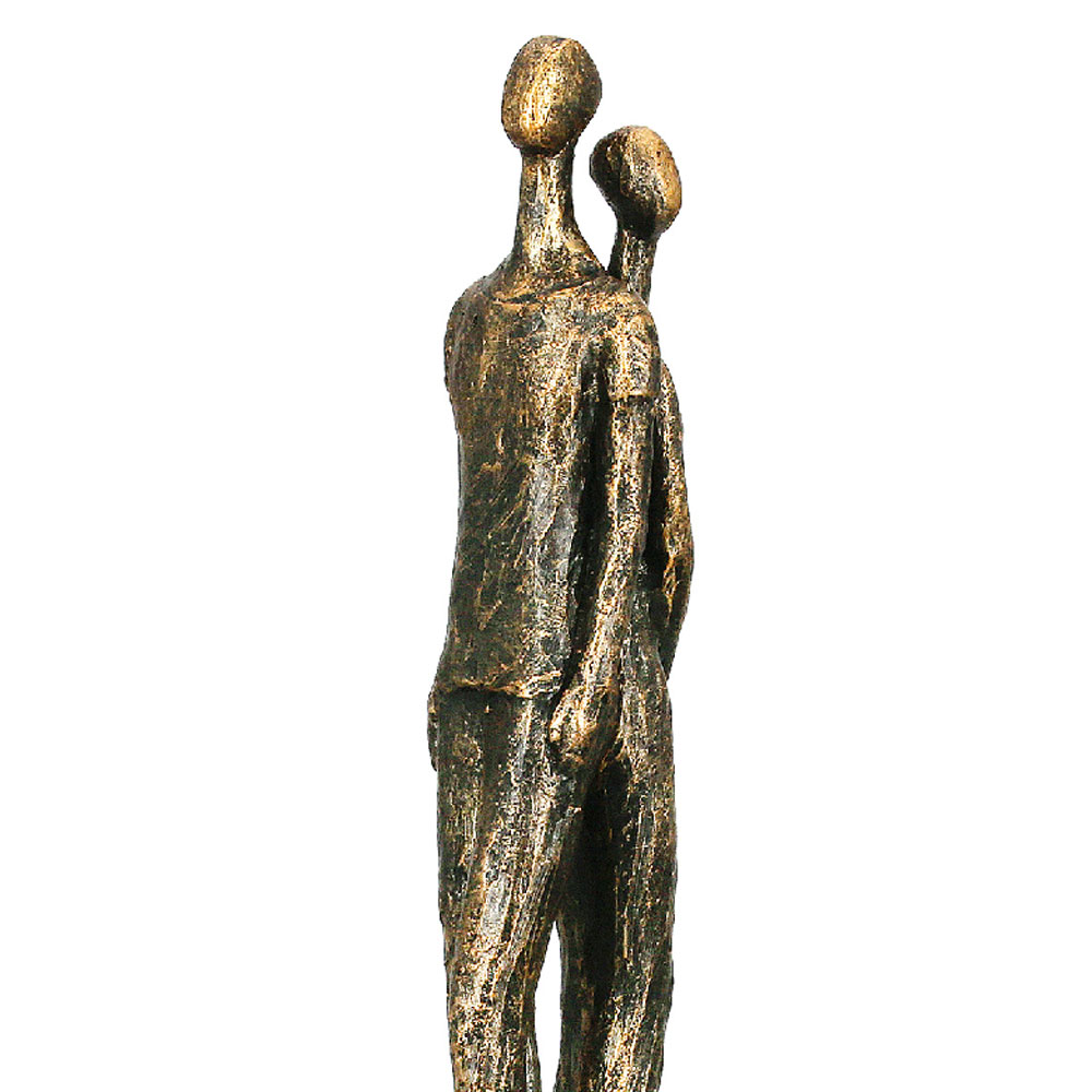 Fenvio Synthetic Resin Growing Together Sculpture in Bronze and Grey