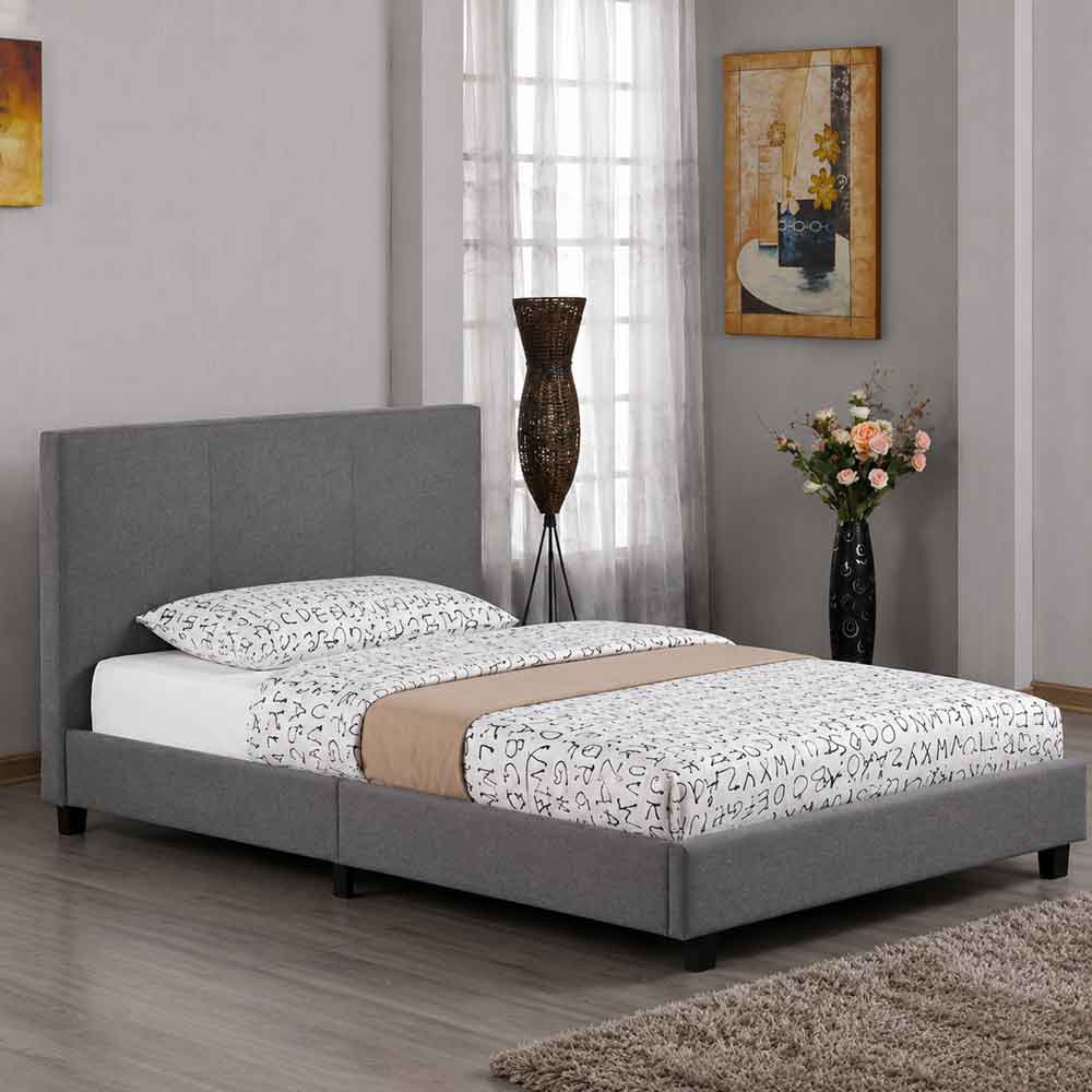 feray linen fabric single bed in grey-image-55714