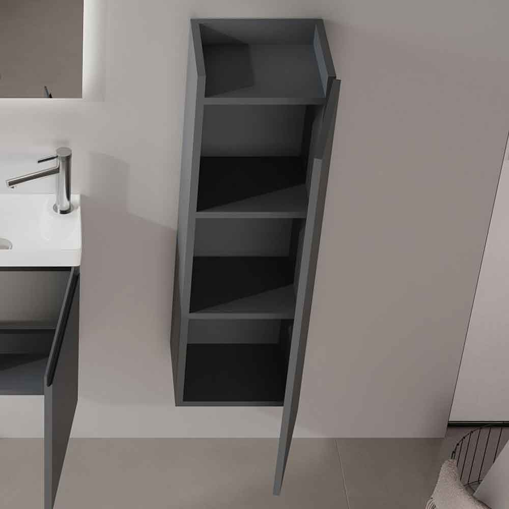 Ferla Tall Wooden Bathroom Storage Cabinet in Matte Anthracite