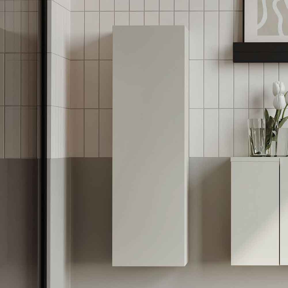 Ferla Tall Wooden Bathroom Storage Cabinet in Matte Cashmere