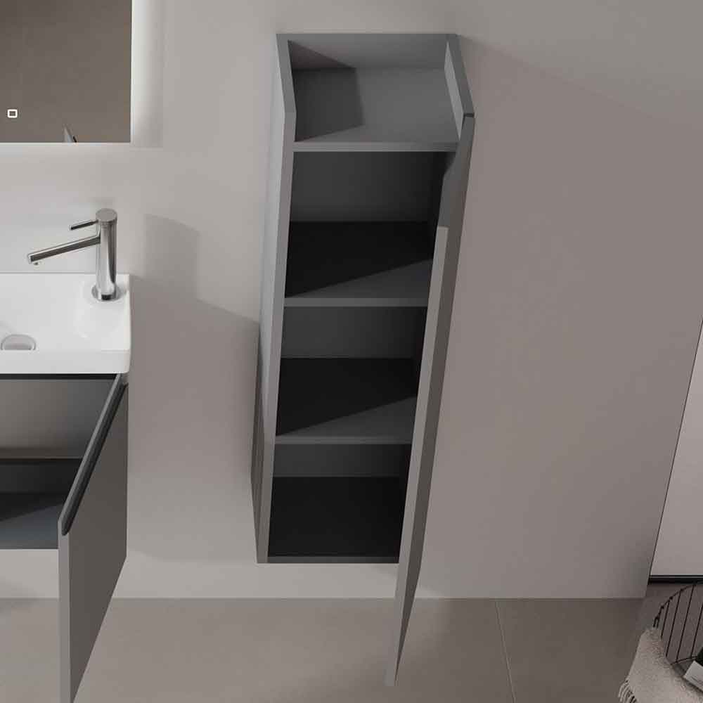 Ferla Tall Wooden Bathroom Storage Cabinet in Matte Grey