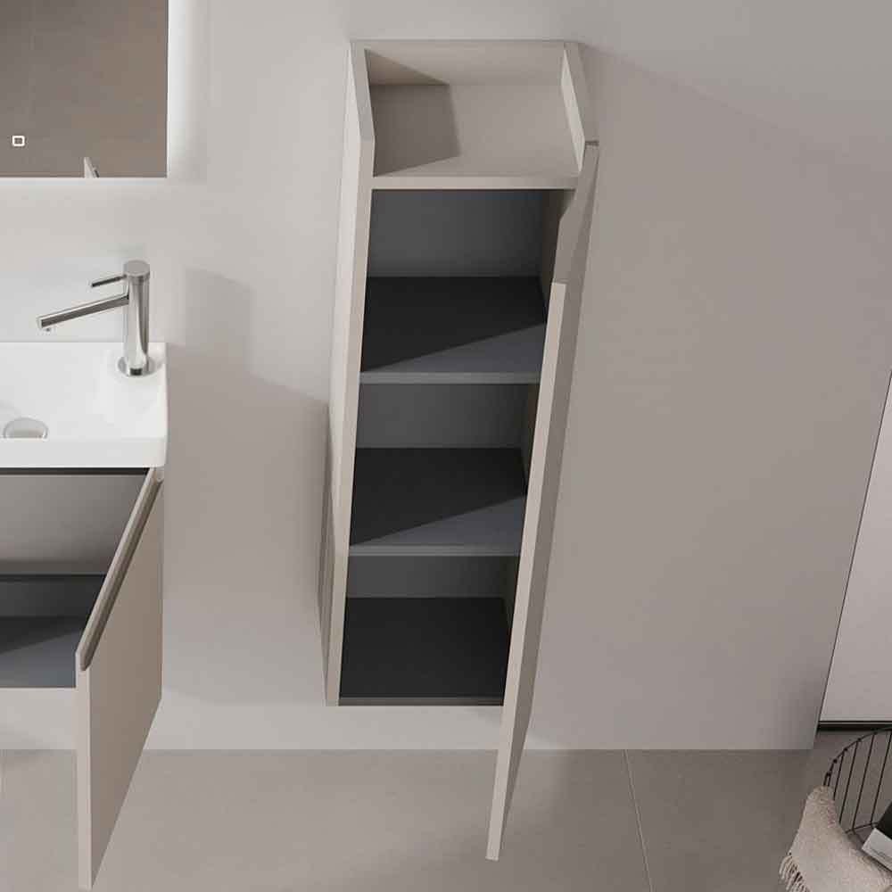 Ferla Tall Wooden Bathroom Storage Cabinet in Matte Mink