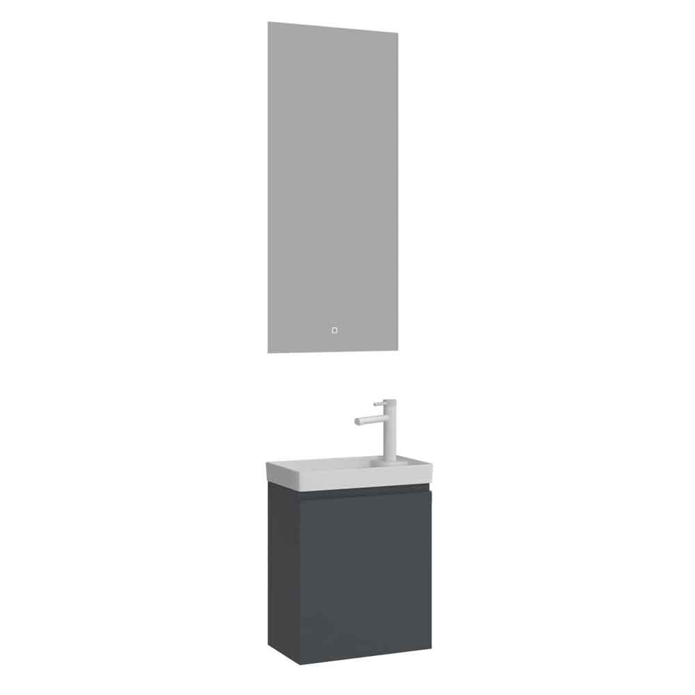 Ferla Wooden Bathroom Furniture Set with 1 Door in Matte Anthracite
