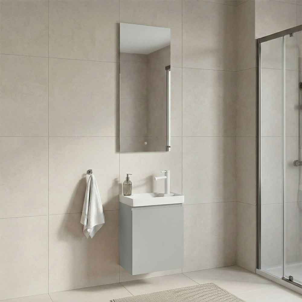 Ferla Wooden Bathroom Furniture Set with 1 Door in Matte Cashmere