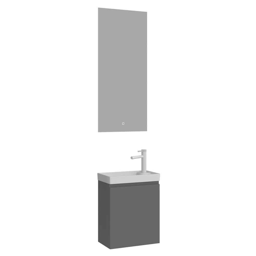 Ferla Wooden Bathroom Furniture Set with 1 Door in Matte Grey