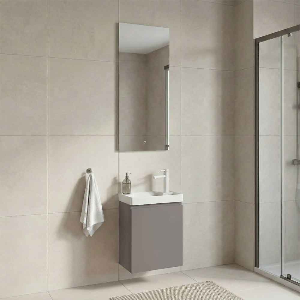 Ferla Wooden Bathroom Furniture Set with 1 Door in Matte Mink