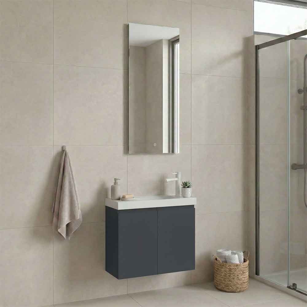 Ferla Wooden Bathroom Furniture Set with 2 Doors in Matte Anthracite