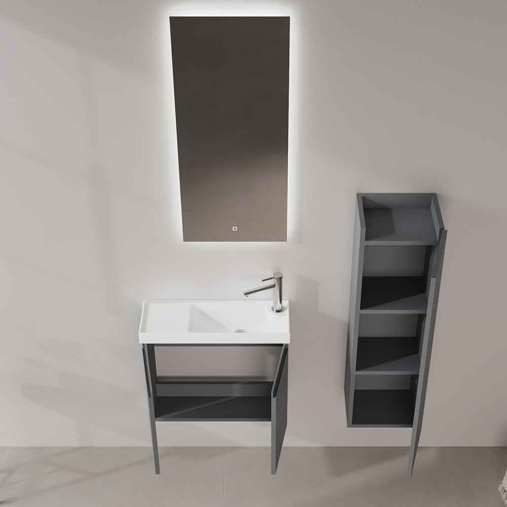 Ferla Wooden Bathroom Furniture Set with 2 Doors in Matte Anthracite