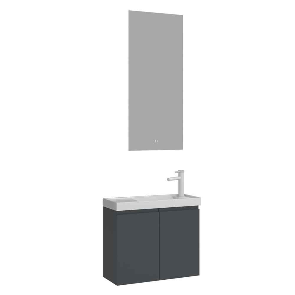 Ferla Wooden Bathroom Furniture Set with 2 Doors in Matte Anthracite