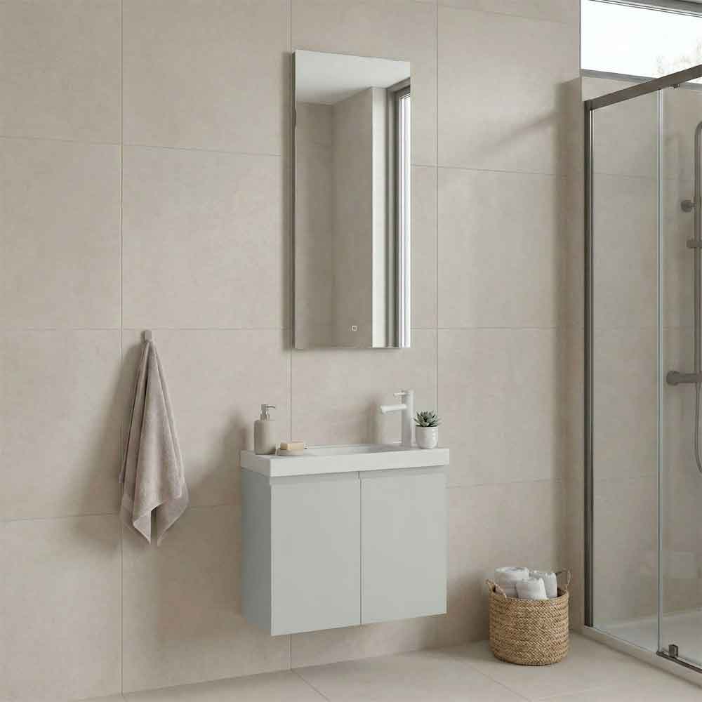 Ferla Wooden Bathroom Furniture Set with 2 Doors in Matte Cashmere