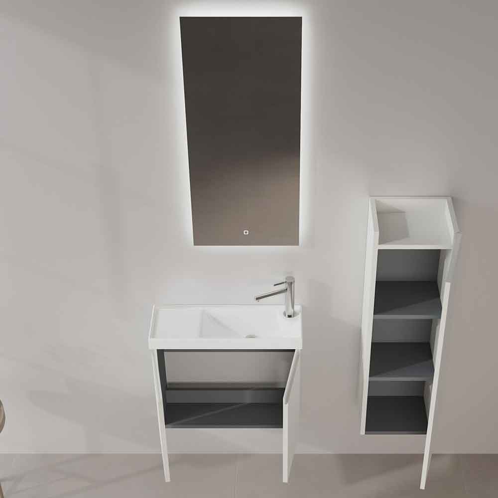 Ferla Wooden Bathroom Furniture Set with 2 Doors in Matte Cashmere