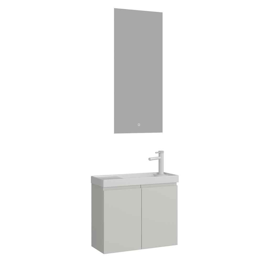 Ferla Wooden Bathroom Furniture Set with 2 Doors in Matte Cashmere