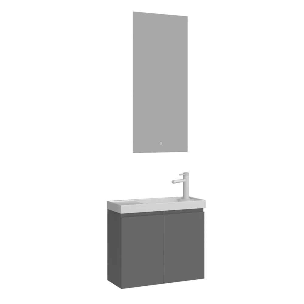 Ferla Wooden Bathroom Furniture Set with 2 Doors in Matte Grey