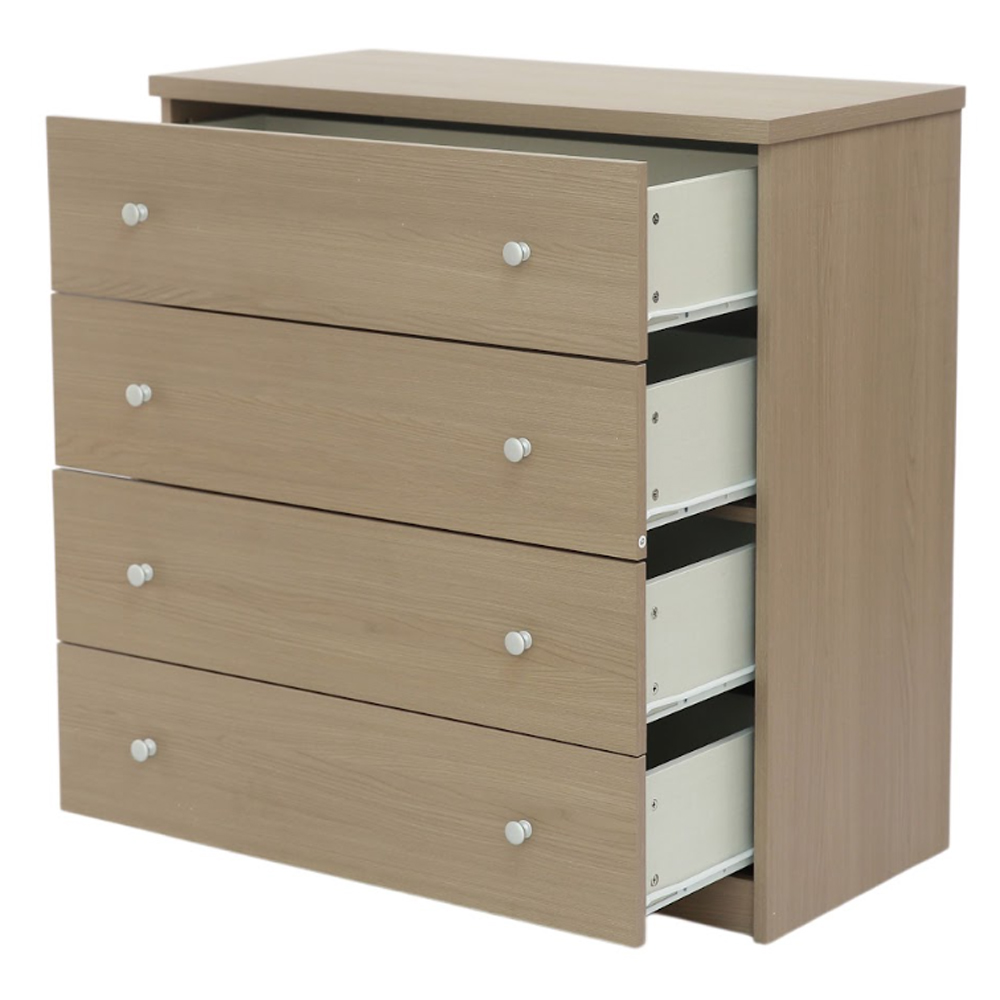 Ferlano Wooden Chest Of 4 Drawers in Oak