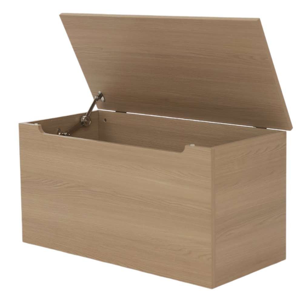 Ferlano Wooden Ottoman Storage in Oak