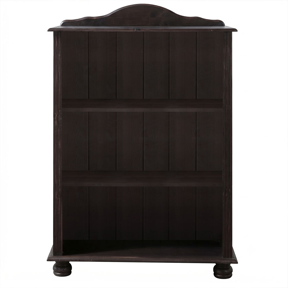 Ferlune Wooden Bookcase with 2 Shelves in Brown