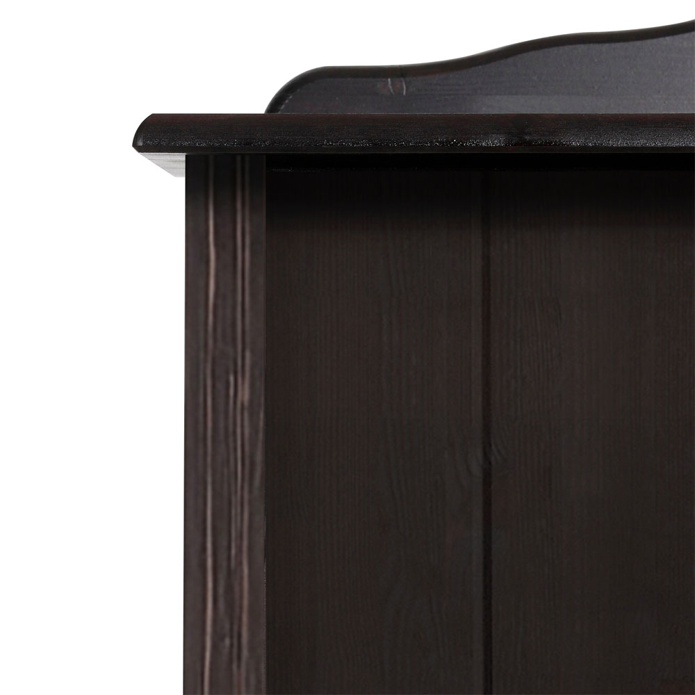 Ferlune Wooden Bookcase with 2 Shelves in Brown