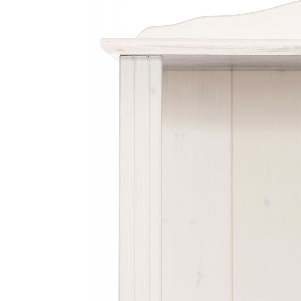 Ferlune Wooden Bookcase with 2 Shelves in White