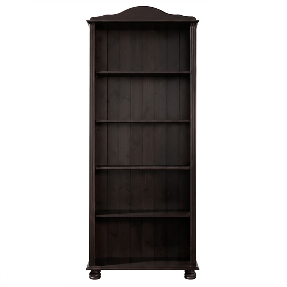 Ferlune Wooden Bookcase with 4 Shelves in Brown