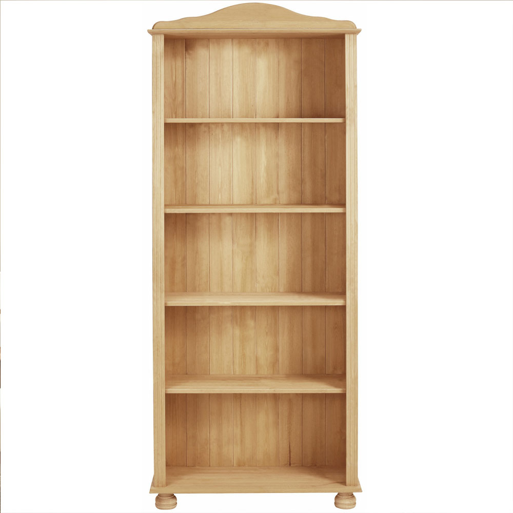 Ferlune Wooden Bookcase with 4 Shelves in Natural