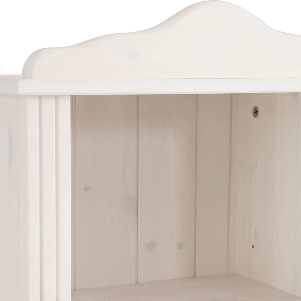 Ferlune Wooden Bookcase with 4 Shelves in White