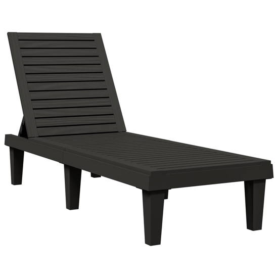 Fernando Polypropylene Sun Lounger In Black