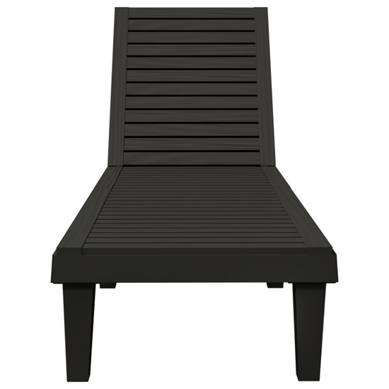 Fernando Polypropylene Sun Lounger In Black