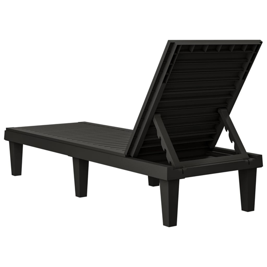 Fernando Polypropylene Sun Lounger In Black