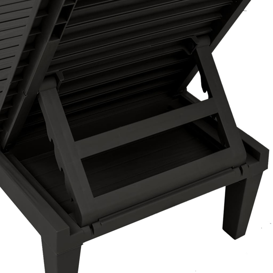 Fernando Polypropylene Sun Lounger In Black