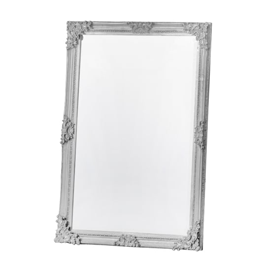 Photo of Ferndale bevelled rectangular wall mirror in antique white