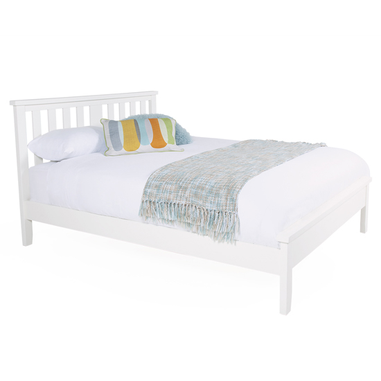 Ferndale Low Footboard Wooden Double Bed In White_2