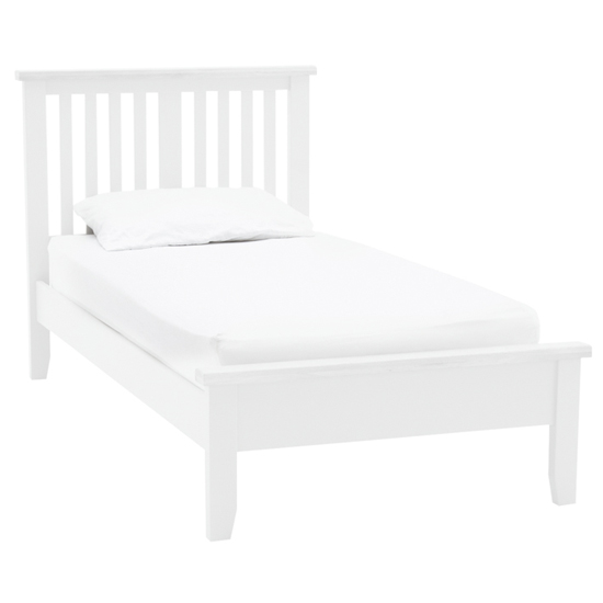 Freda Low Footboard Wooden Single Bed In White Furniture in Fashion