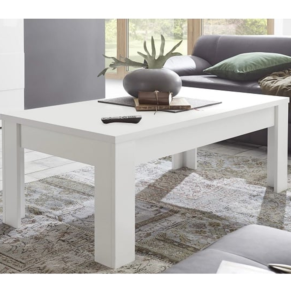 Read more about Ferndale wooden rectangular coffee table in matt white