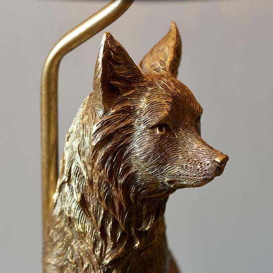 Ferrara Black Fabric Shade Table Lamp In Vintage Gold