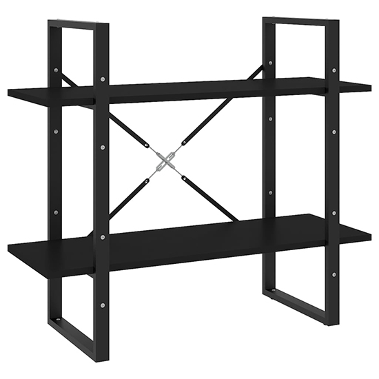Feryal Wooden 2-Tier Bookshelf In Black