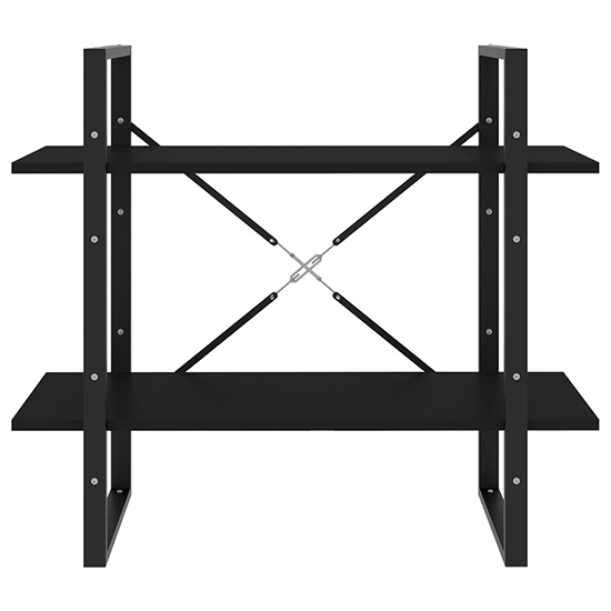 Feryal Wooden 2-Tier Bookshelf In Black