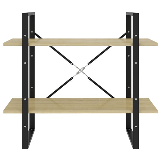 Feryal Wooden 2-Tier Bookshelf In Sonoma Oak