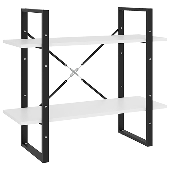 Feryal Wooden 2-Tier Bookshelf In White