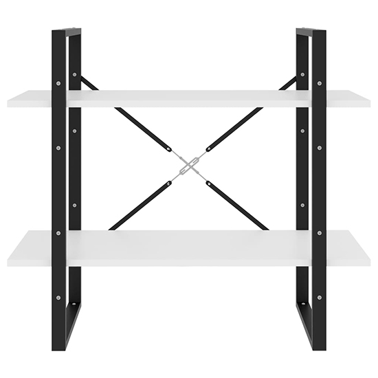 Feryal Wooden 2-Tier Bookshelf In White